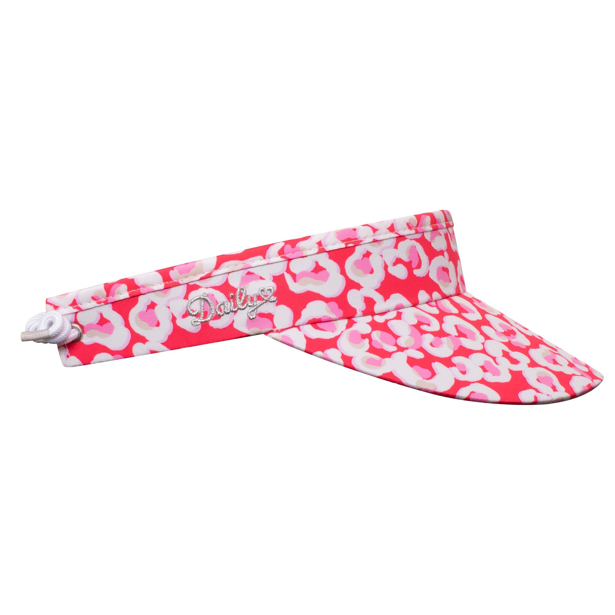 Daily Sports Print Ladies Golf Visor Leo Coral